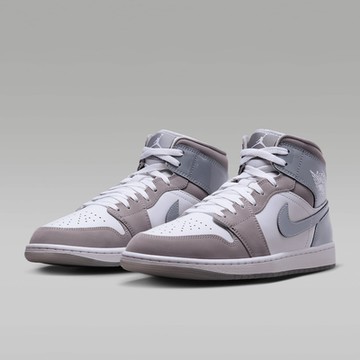 NIKE 休閒鞋 男鞋 運動鞋 AIR JORDAN 1 MID SE 灰白 HF3216-100 (2B3587)