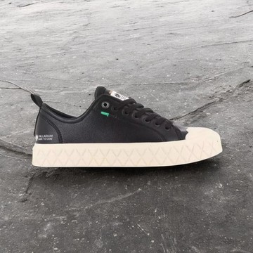 PALLADIUM ACE RE-VEGAN LTH 菱紋底鬆餅鞋 黑 74458-008