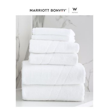 W酒店 純棉斜條紋毛巾組合 全棉吸水加厚親膚大浴巾 衛浴面巾方巾