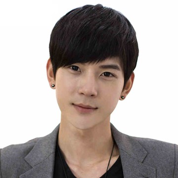 整頂真髮絲假髮-自然黑色斜瀏海短髮男假髮父親節禮物73vb6【巴黎精品】