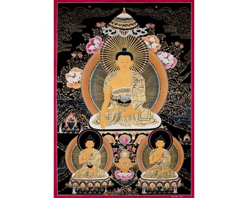 傳統藏傳釋迦牟尼佛唐卡畫