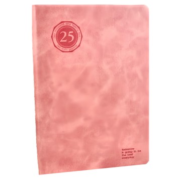 conifer 綠的事務 2025年25K荏苒系列52週成功養成計畫 A5/15.5x21.6x1.5cm 環保PU皮革封面 160頁  青春粉  1本