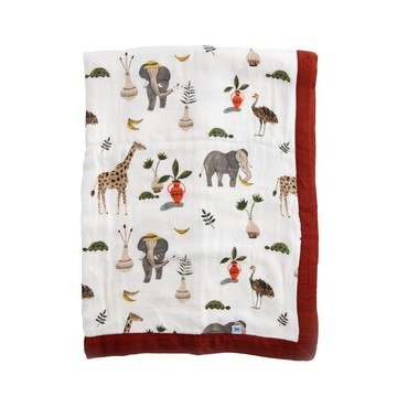 Little Unicorn 竹纖維寶寶毯 動物園