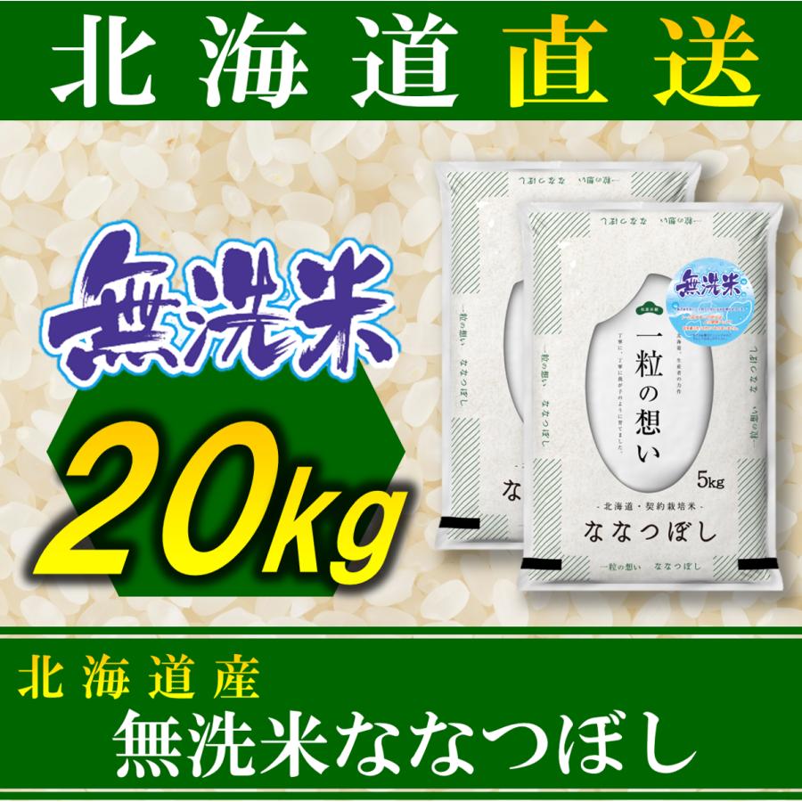 新米 無洗米 お米 ななつぼし 北海道産 20kg 令和5年産