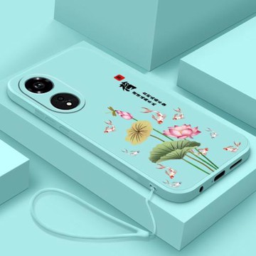 適用于oppo PHQ110手機殼A1pro女款A1por荷花5G清新phq110新款a1 pro防摔硅膠軟殼保護套