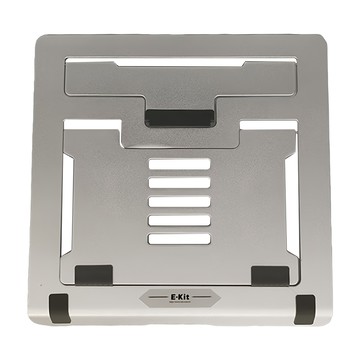 e-kit 逸奇科技 鋁合金五檔調節書架型平板折疊筆電支架 S 支援17吋以下筆記型電腦 約239 x 235 x 17 mm (收納)  AF-SN51  銀色