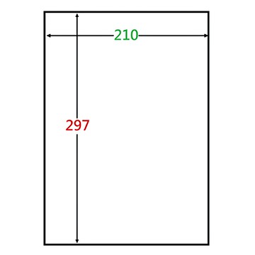 鶴屋 A4防水亮白三用標籤 5號 JP210297 297 x 210mm  25張  1格