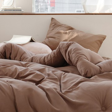 YESBEDDING 軟布丁鋪棉被  可可色  150x200cm