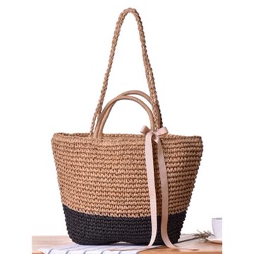 波西米亞風蝴蝶結編織包海邊度假日常休閑上班通勤簡約百搭女士包