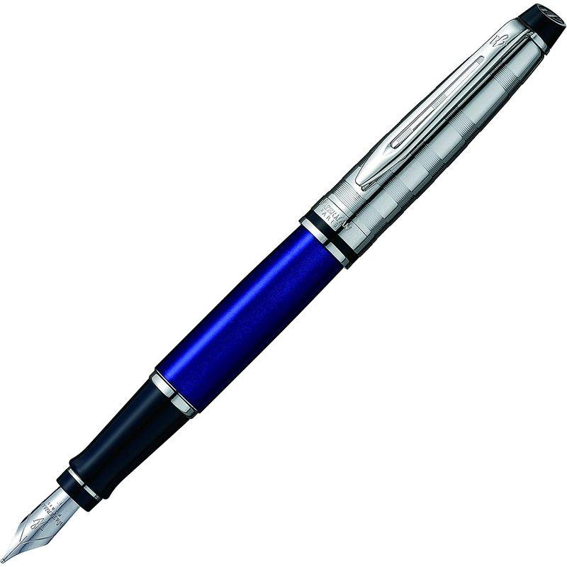 WATERMAN ウォーターマン 公式 万年筆 F 細字 エキスパート デラックス ダークブルーCT 2103841 両用式 正規輸入品