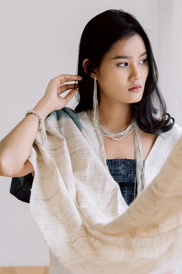 在手工銀流蘇長耳環（E0209）