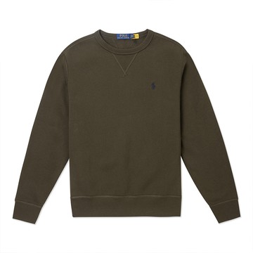 RALPH LAUREN POLO RL 熱銷刺繡小馬大學T恤(鋪棉款)-墨綠色