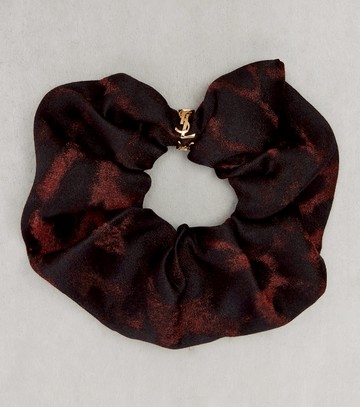 Saint Laurent Printed silk and cashmere scrunchie