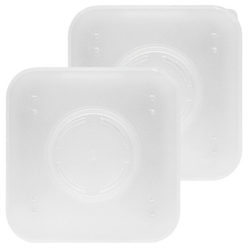 Solone 台灣公司貨 海綿專屬收納盒 方形  透明白  2個  80 x 80mm  透明白