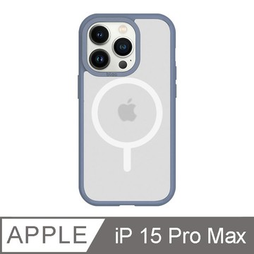 TOYSELECT iPhone 15 Pro Max 6.7吋 BLAC Aurora極光霧透 MagSafe iPhone手機殼 霧藍紫