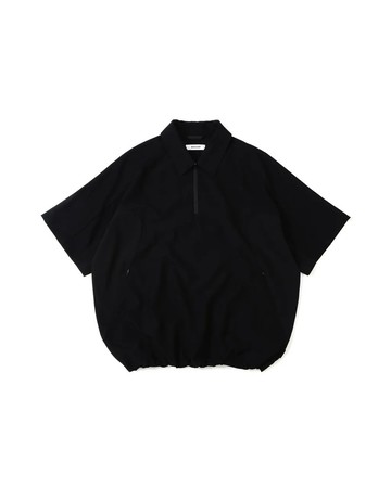 WISDOM® HALF ZIP POLO SHIRT/ BLACK