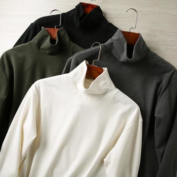 羊絨般親膚保暖！280克陽離子雙面絨 秋冬男士時尚高領打底衫衛衣