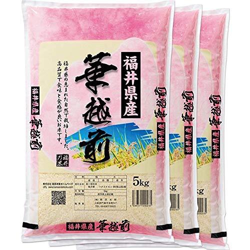 新米 福井県産 華越前 ハナエチゼン 白米 15kg (5kg×3袋) 令和5年産