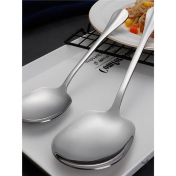 網紅吃播小貝餓了同款勺子不銹鋼分菜勺特大分餐勺長柄湯勺公用勺