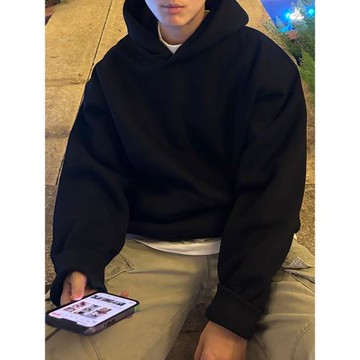 連帽衛衣男春秋款加絨加厚2025新款潮牌重磅美式帶帽衣服男秋冬季