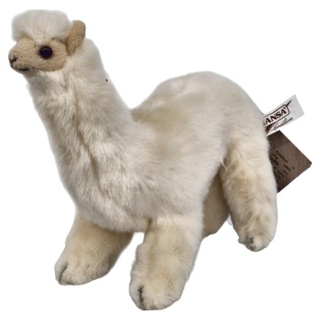 HANSA TOY 填充絨毛玩具 羊駝  19cm  奶油色  1個