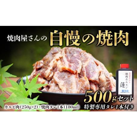 ふるさと納税 焼肉屋さん特製 焼肉屋さんの自慢の焼肉 500gセット（特製専用タレ1本付き） 焼肉 焼き肉 カルビ おかず セット 500g 和歌山県串本町