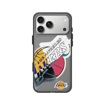 iPhone 17 Pro Max Clear (相機按鈕) 酷墨灰 - NBA - 拼接系列-洛杉磯湖人 L.A. Lakers - Style Mix