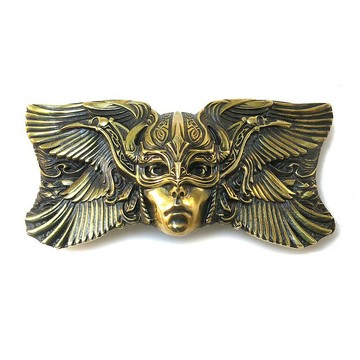 Valkyrie soild 黃銅皮帶扣，斯堪的納維亞女神腰帶配件