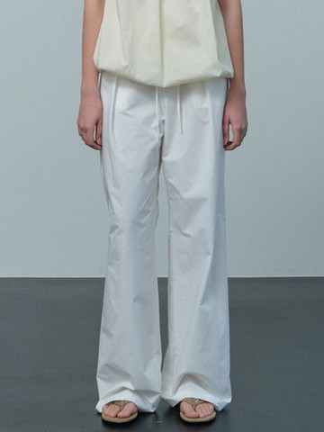 Cotton Lounge Wide Pants (WHITE)
