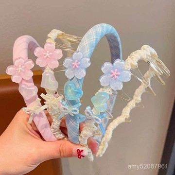 【臺灣-出貨】🌟兒童髮箍2025新款女童花朵頭箍帶齒防滑小女孩劉海碎髮頭飾不勒頭女孩卡通髮飾禮物可愛 NQGE