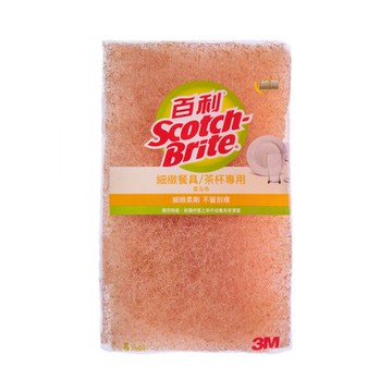 百利 細緻餐具/茶杯專用菜瓜布6片裝 小黃