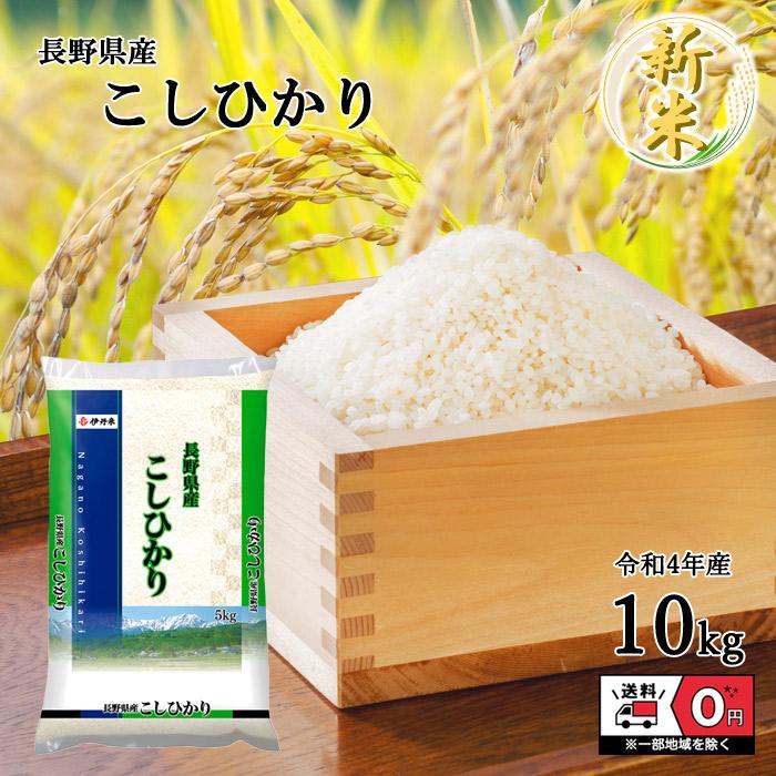 新米 令和4年産 長野県産 こしひかり 5kg×2袋 10kg 米 お米 白米 おこめ 精米 単一原料米 ブランド米 10キロ 送料無料 国内産 国産