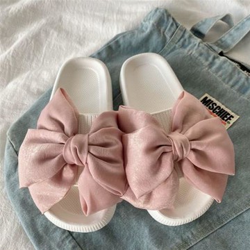 仙女風可愛蝴蝶結拖鞋女夏季外穿ins風2022新款厚底沙灘涼拖鞋潮
