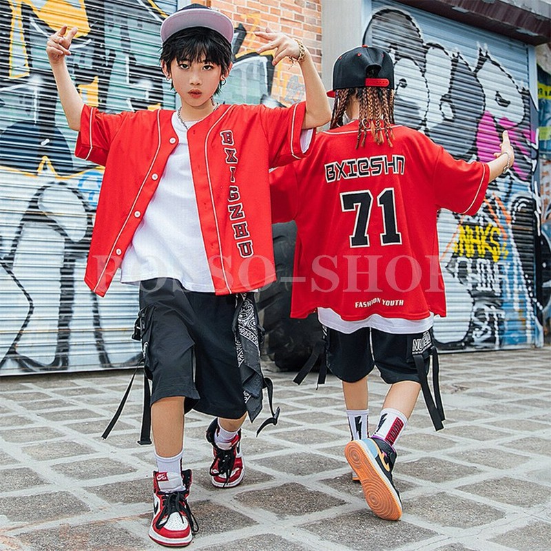 ダンス衣装 ヒップホップ 男の子 女の子 韓国 HIPHOP 上下 キッズダンス衣装 子供服 応援団 ステージ衣装 jazz 体操服 練習着  チアガール 団体服 Tシャツ 通販 LINEポイント最大GET | LINEショッピング