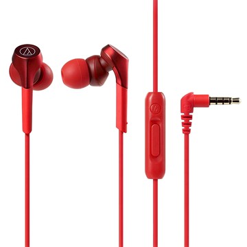 audio-technica 鐵三角 智慧型手機用耳塞式耳機 原廠保固  ATH-CKS550XiS  紅色