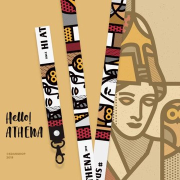 SDAN古希臘雅典娜手機掛繩掛脖手腕繩長短款手機鏈鑰匙扣掛件歐美