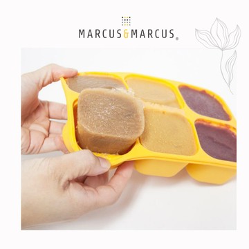 【新手父母必備】【加拿大Marcus】動物樂園造型矽膠副食品分裝保存盒-長頸鹿(黃)