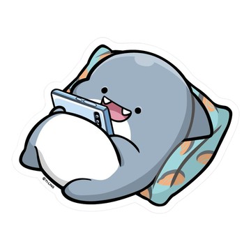 CCHING 青青文具 鯊西米 創意磁鐵 軟磁鐵、壓克力材質 1入  休憩 灰色  56 x 43 x 5mm