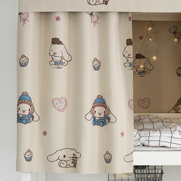 日系卡通物理強遮光床簾學生宿舍布簾子寢室上鋪男下鋪女窗簾床圍