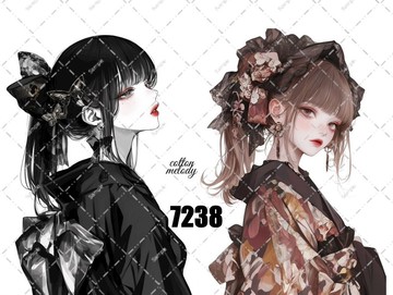 original sticker no.7238 人物貼紙 原創貼紙 人物貼紙 女孩貼紙 原創人物貼紙