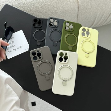 小衆高級感液態硅膠磁吸殼 iphone17手機殼16 15 蘋果防摔保護殼 簡約設計磁吸支架