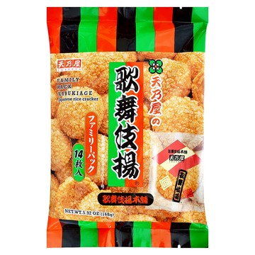 AMANOYA 天乃屋 歌舞伎揚量販包 日式米餅 家庭裝 14枚入  1包  168g