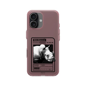 iPhone 17 Clear (相機按鈕) 晶醺玫 - RHINOSHIELD X Taipei Zoo - 白犀牛：限量卡牌