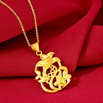 隔日到貨 事事如意 如意項鍊 鍍K金 吊墬 項鏈 項鍊 情人節 999不退色N507