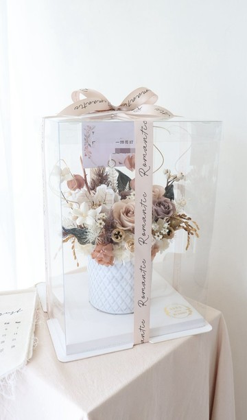 【永生花禮】永生花盆栽 開幕賀禮 乾燥花 乾燥花桌花 永生玫瑰