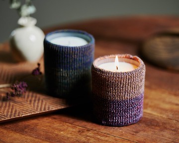 冬日印象織品香氛蠟燭 - 莫內睡蓮 / 梵谷鳶尾花