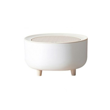 木紋彈蓋桌面垃圾桶(圓形4L) [大買家]