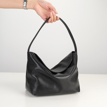 新款簡約設計植鞣山羊皮女士單肩包手提包無五金輕量化編織包