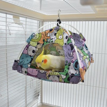 虎皮牡丹玄鳳小太陽和尚鸚鵡夏季防風吊床帳篷鳥窩秋千玩具用品