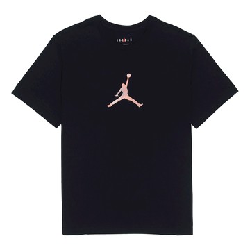 Air Jordan Sport DNA Solid Color Logo Alphabet Numeric Round Neck Short Sleeve Black